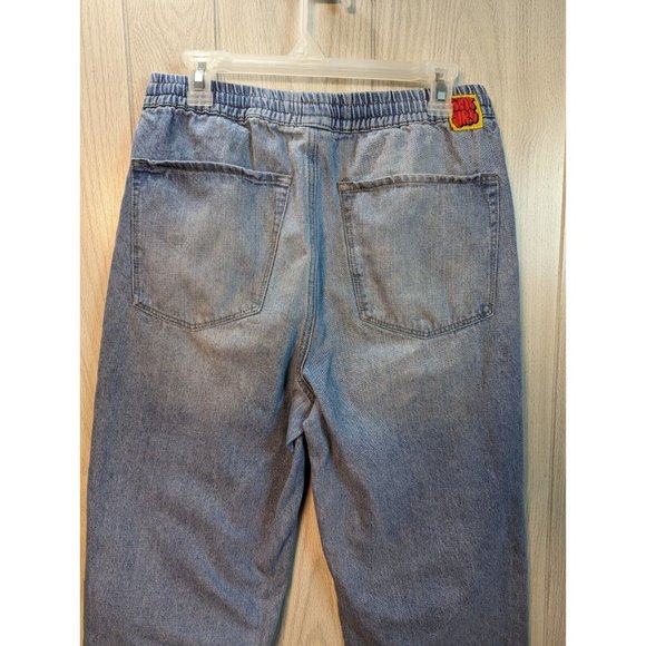 Empyre Women's Denim Jeans Light Wash Draw String Elastic Waist Size Medium - Picture 6 of 13